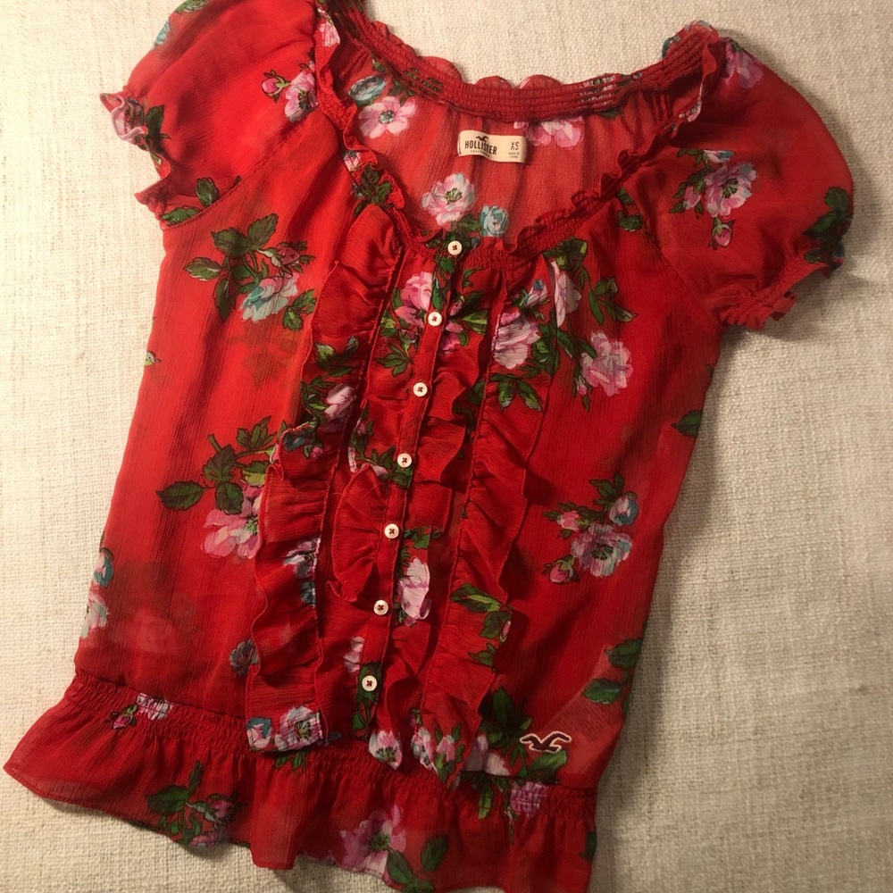 Vintage Hollister floral top button down size XS